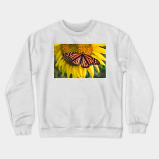 Sunflower and butterfly, Hebron MD USA Crewneck Sweatshirt